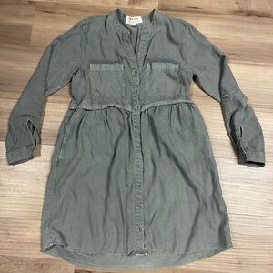 Cloth and Stone for Anthropology Lila Chambray Shirtdress Size Small Gray/Blue
